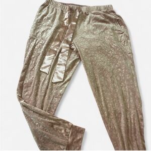 Marilyn Monroe Satin Joggers in Tan